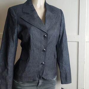 New REQUIREMENTS Black Sparkly blazer Size 10